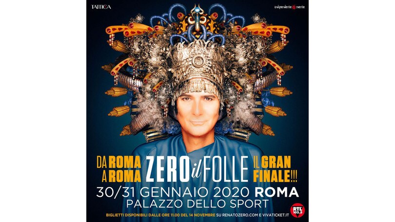 Renato Zero, gran finale a Roma
