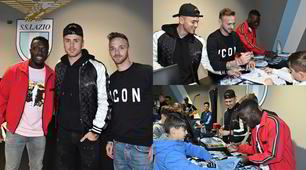 Lazio, Lazzari, Patric e Adekanye al nuovo store con i tifosi