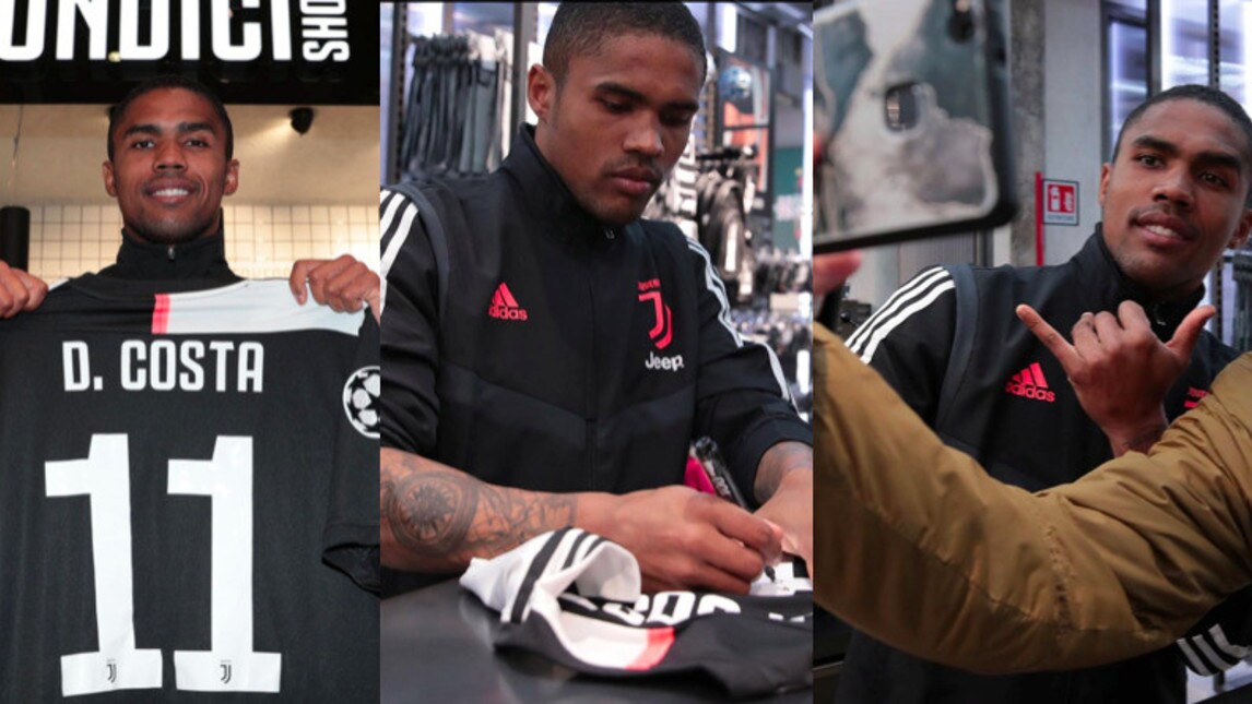 Douglas Costa allo Juventus Store: autografi e selfie con i tifosi