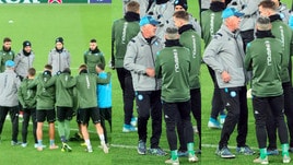 Napoli, discorso di Ancelotti ai giocatori in allenamento