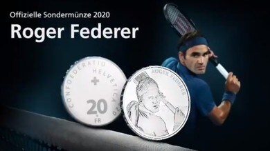 Federer, la Svizzera gli dedica una moneta d'argento da 20 franchi