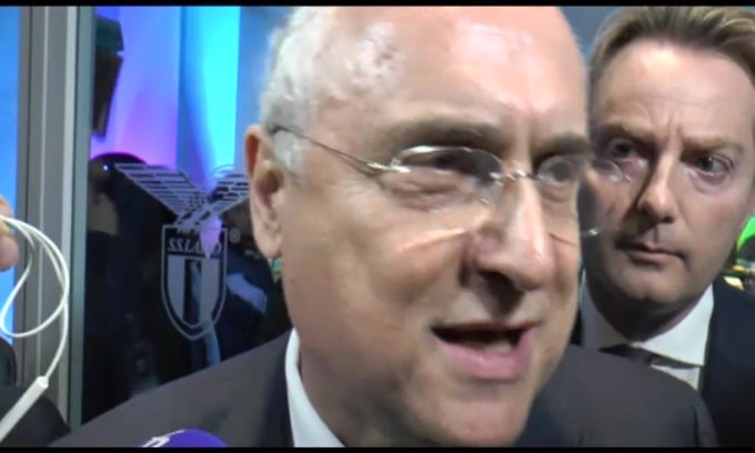 Lotito: "Mi auguro, contro la Juve, tanti tifosi"