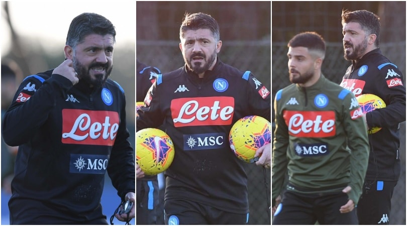 Gattuso, le foto del primo allenamento con il Napoli