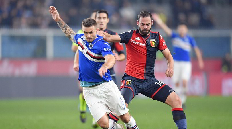Il derby è della Sampdoria: Gabbiadini-gol, Genoa ko