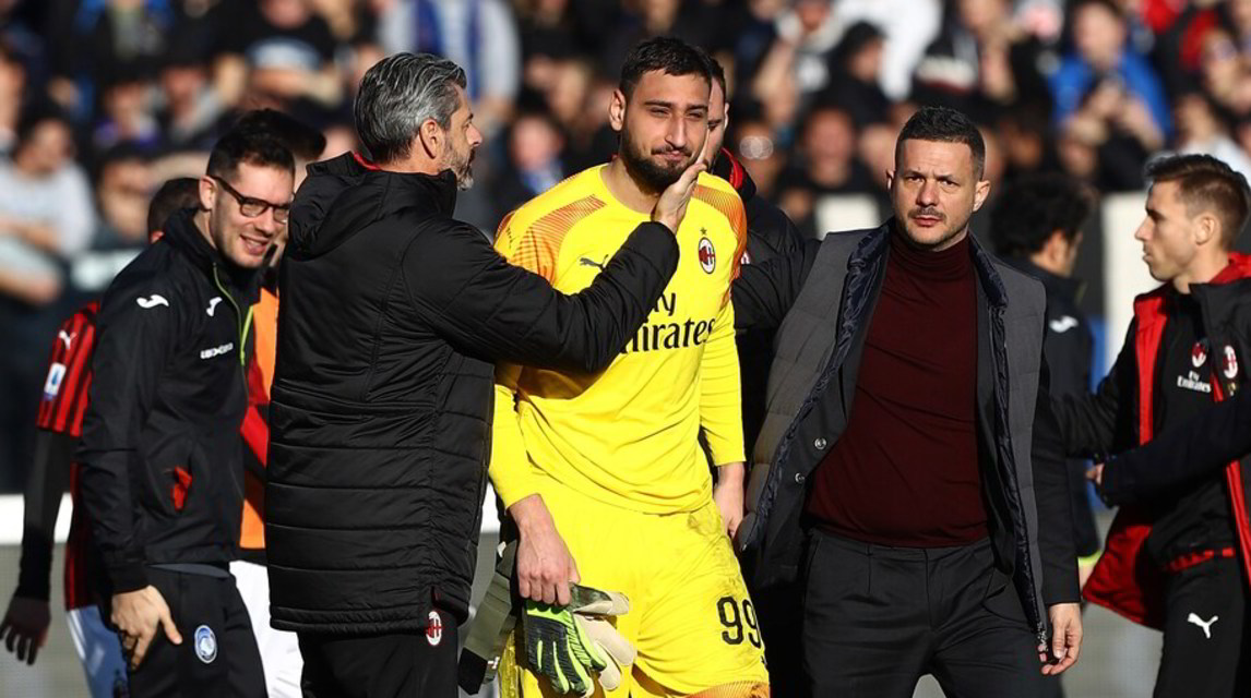 Il Milan perde 5-0, Donnarumma esce dal campo in lacrime