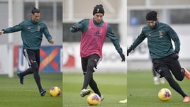 La Juve saluta il 2019: Cristiano Ronaldo, Dybala e Higuain affinano l'intesa