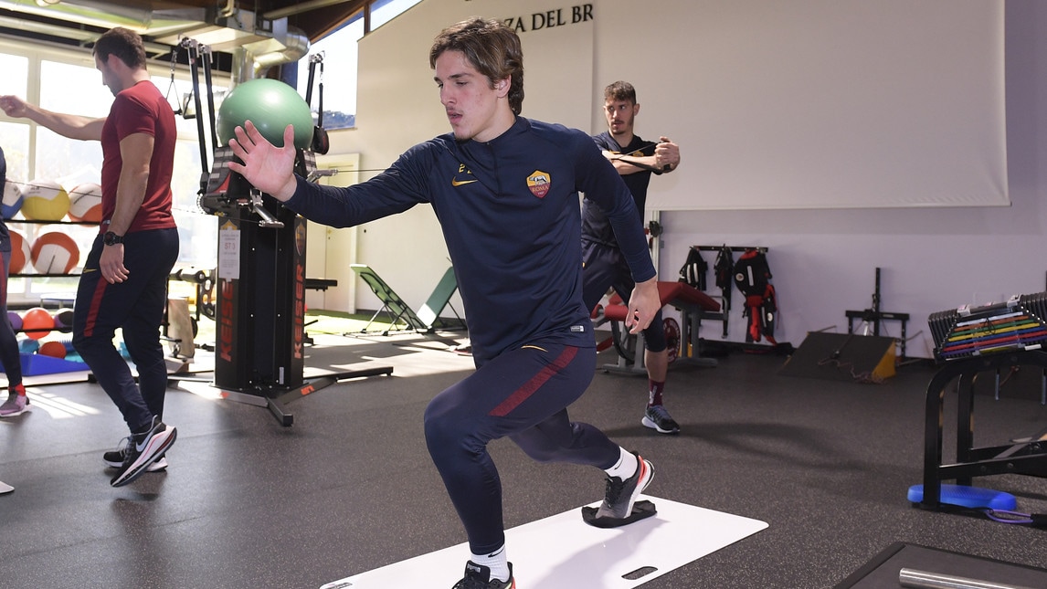 Zaniolo già pedala: cyclette e allenamento in palestra