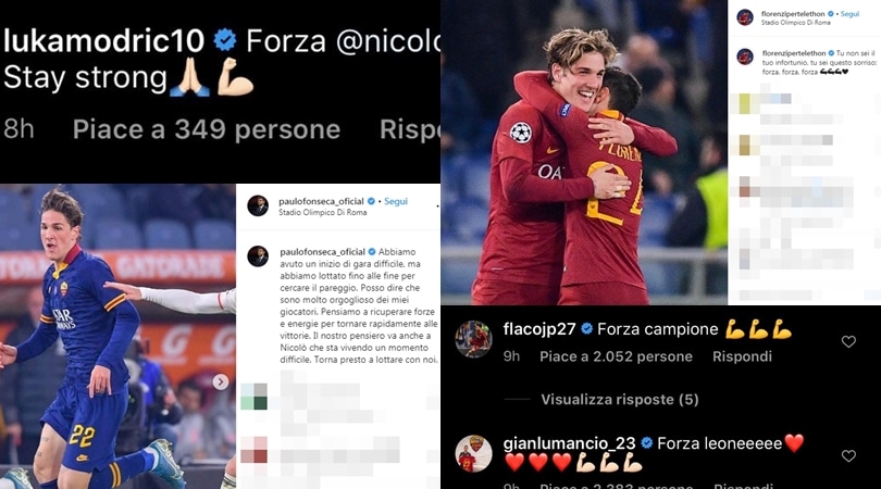Infortunio Zaniolo, quanti messaggi di solidarietà sui social | FOTO