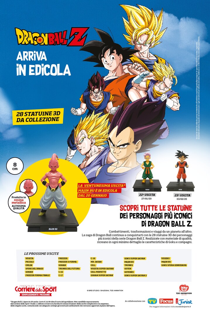 Dragon Ball Z arriva in edicola con il Corriere dello Sport - Stadio