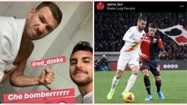 Roma, vittoria col Genoa: i giocatori festeggiano sui social