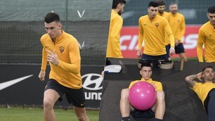 Roma, primo allenamento per Ibanez: Fonseca lo osserva