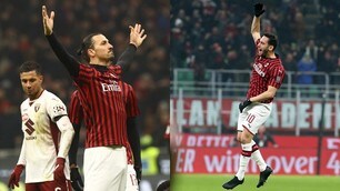 Calhanoglu-Ibrahimovic show, il Milan rimonta il Torino