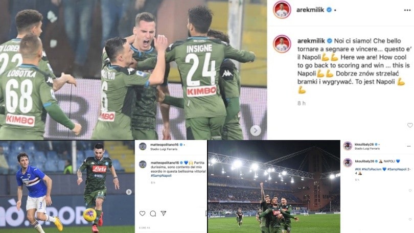 Il Napoli vince ancora e sui social parte la festa