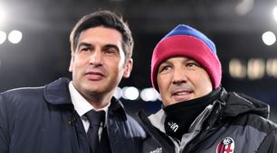 Mihajlovic all'Olimpico, stretta di mano e foto con Fonseca