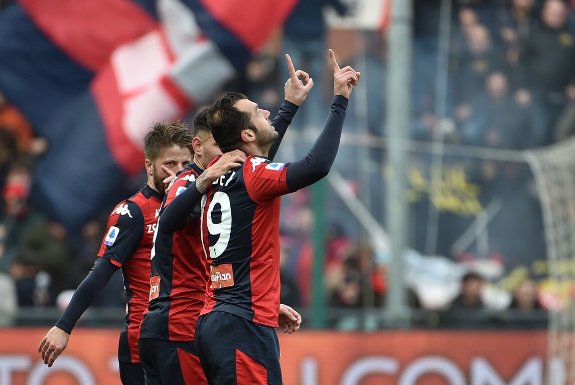 Genoa-Cagliari, 4 infortuni in 53'. Pandev entra e decide l'incontro