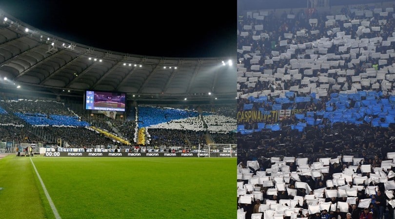 Lazio-Inter, spettacolo delle coreografie per celebrare il gemellaggio