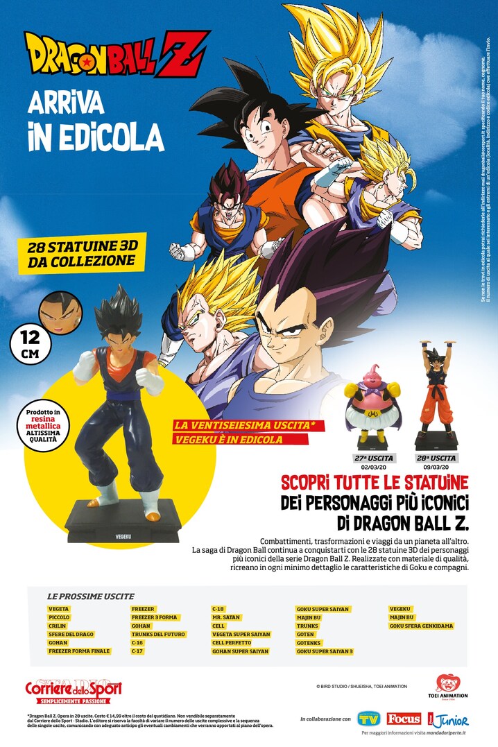 Dragon Ball Z arriva in edicola con il Corriere dello Sport - Stadio