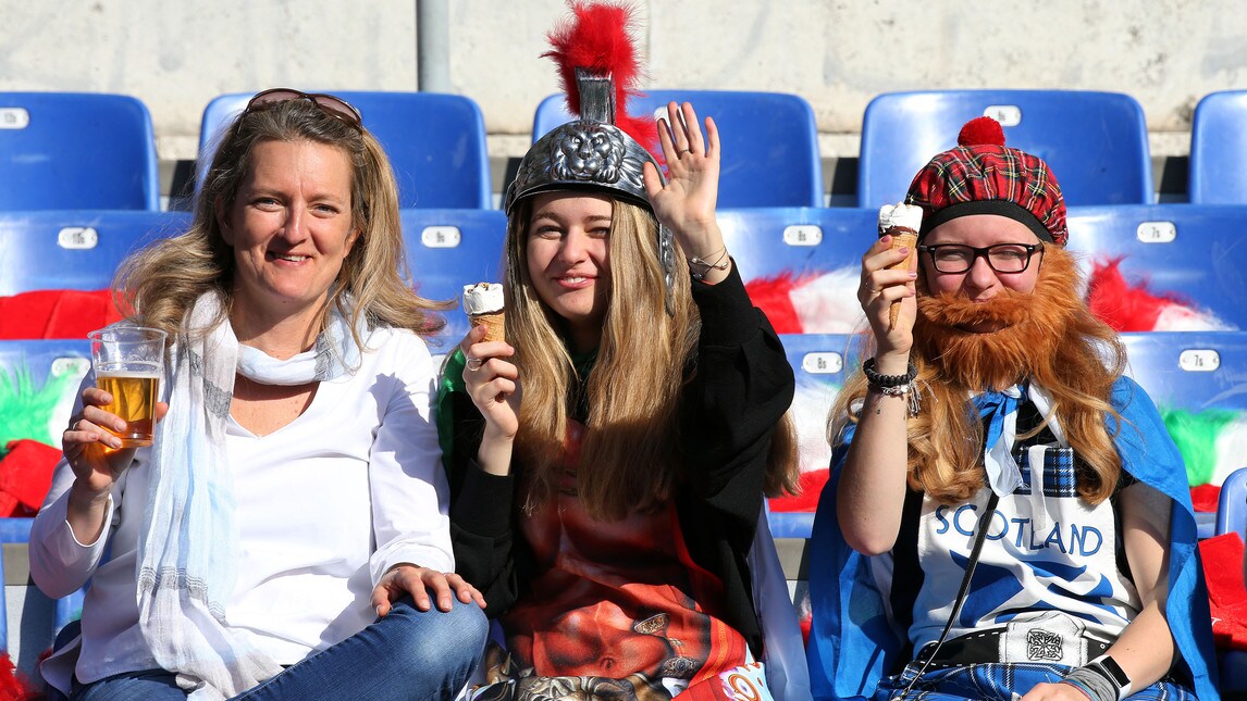 <p>Allo Stadio Olimpico gli scozzesi si sono imposti con un 17-0 sulla nazionale azzurra: le immagini della sfida</p>