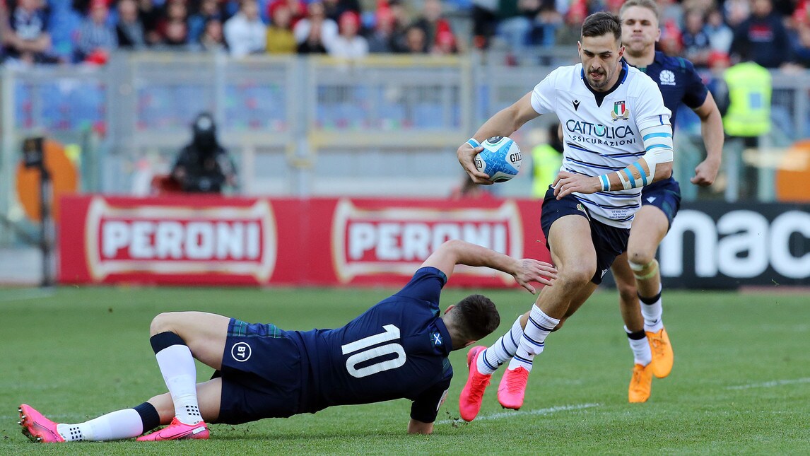 <p>Allo Stadio Olimpico gli scozzesi si sono imposti con un 17-0 sulla nazionale azzurra: le immagini della sfida</p>