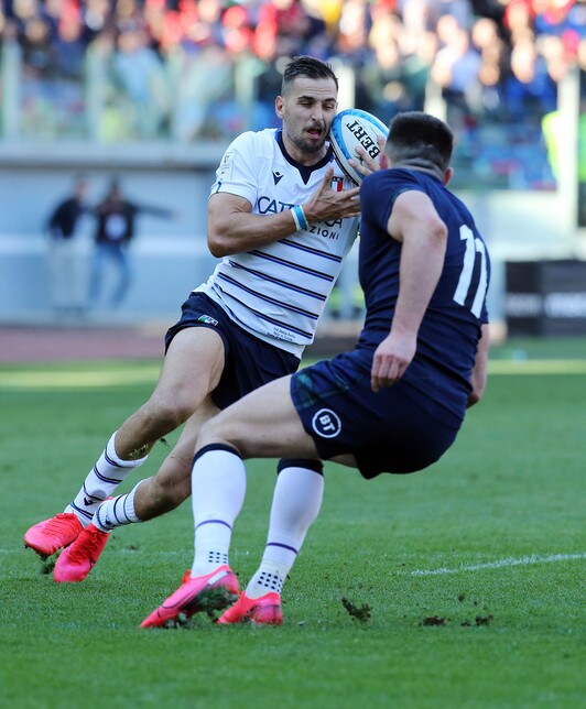 <p>Allo Stadio Olimpico gli scozzesi si sono imposti con un 17-0 sulla nazionale azzurra: le immagini della sfida</p>