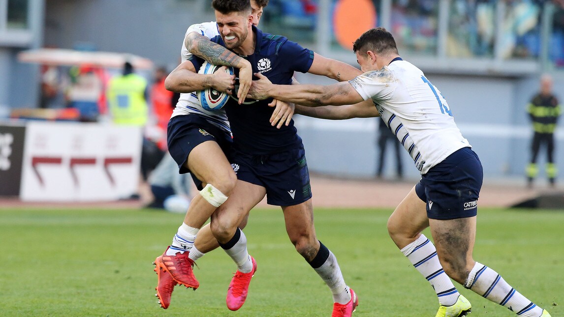 <p>Allo Stadio Olimpico gli scozzesi si sono imposti con un 17-0 sulla nazionale azzurra: le immagini della sfida</p>