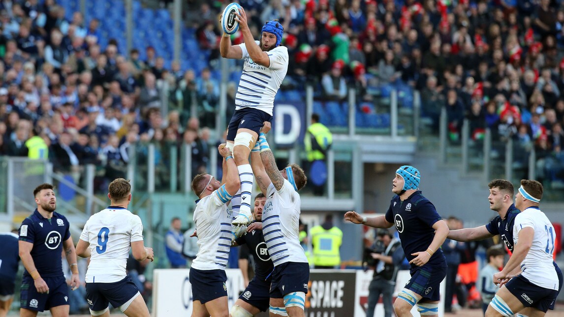 <p>Allo Stadio Olimpico gli scozzesi si sono imposti con un 17-0 sulla nazionale azzurra: le immagini della sfida</p>