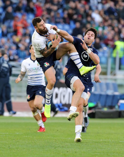 <p>Allo Stadio Olimpico gli scozzesi si sono imposti con un 17-0 sulla nazionale azzurra: le immagini della sfida</p>