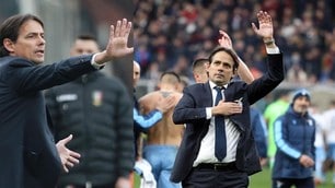 Genoa-Lazio, Inzaghi scatenato in partita: poi l'abbraccio finale con i tifosi