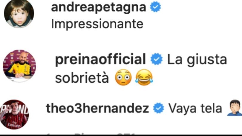 Milan, Castillejo e il look che scatena Reina, Theo e Petagna