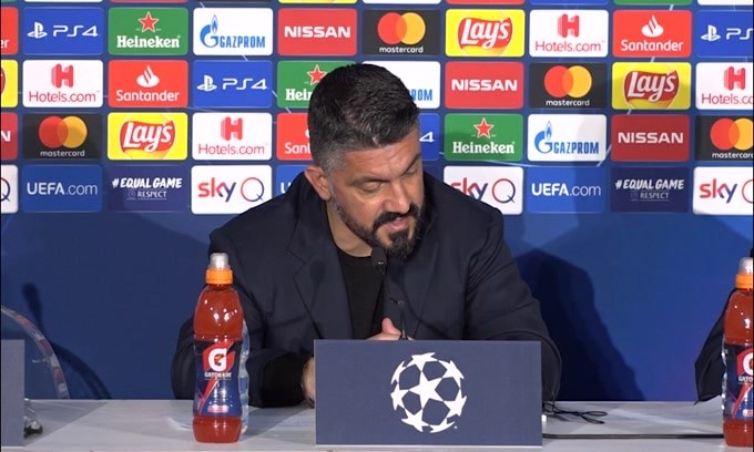 Gattuso: "A Barcellona con elemetto e armatura"