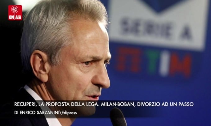 Recuperi, la proposta della Lega. Milan-Boban, divorzio ad un passo