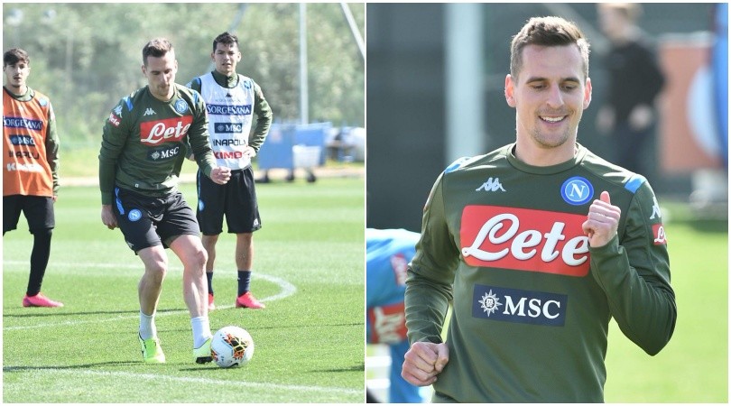 Napoli, Gattuso può sorridere: Milik si allena con la squadra