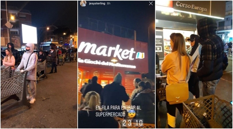 Napoli: Callejon, Ospina e Llorente in fila nella notte al supermercato