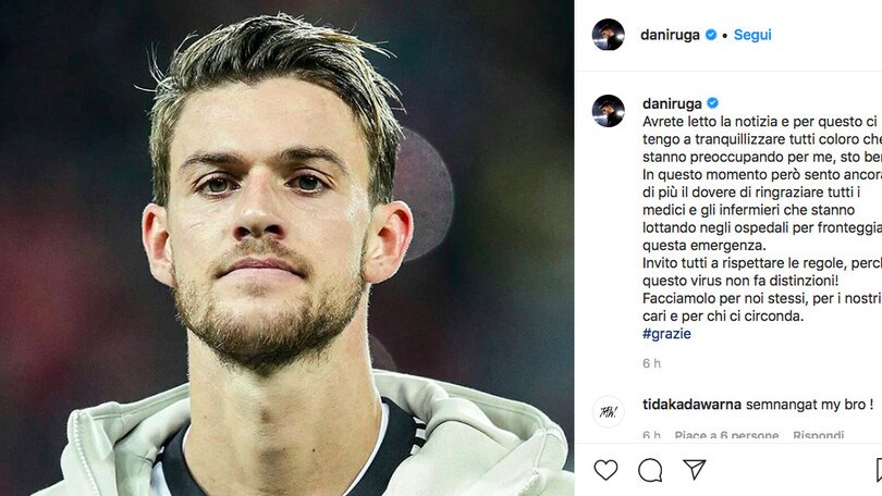 Juve, Rugani positivo al Coronavirus: "Sto bene, rispettate le regole"