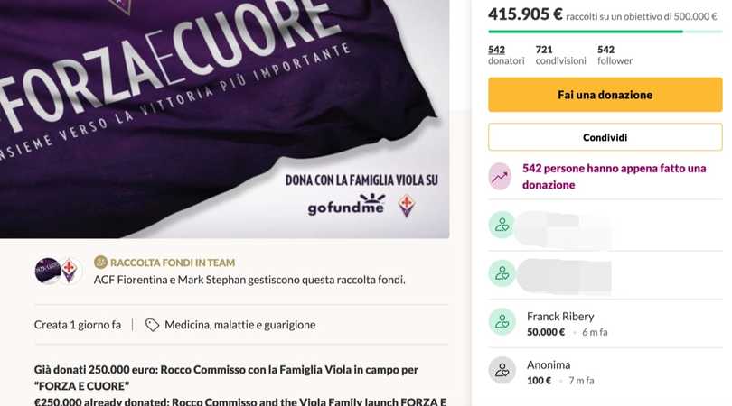 Cuore Ribery: dona 50 mila euro