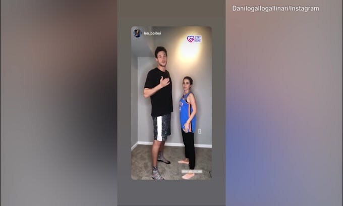 Esercizi di coppia in casa? Eleonora Boi e Gallinari insegnano...
