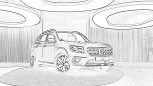 Audi e Mercedes, disegni dei bozzetti per i bambini: gli scatti