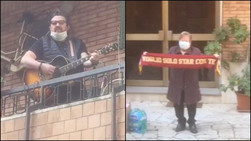 Marco Conidi canta per la Roma in quarantena