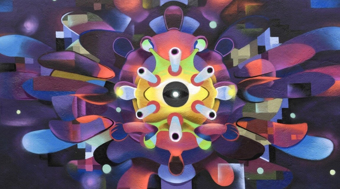 Il Coronavirus a Dublino diventa un'opera di Street Art