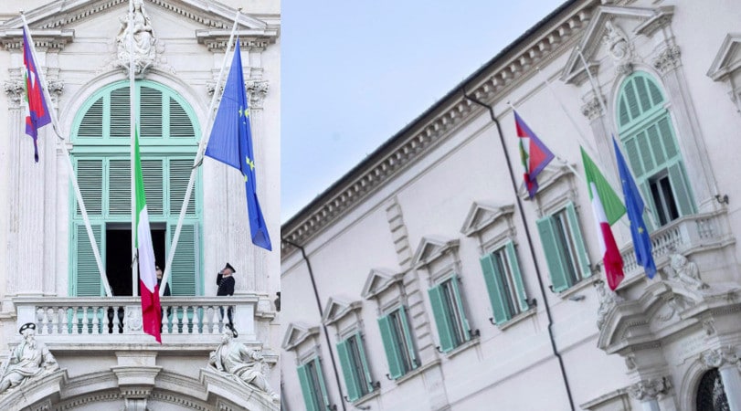 Coronavirus, bandiere del Quirinale a mezz'asta in segno di lutto