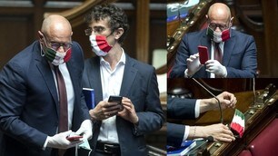Coronavirus: a Montecitorio spunta la mascherina tricolore