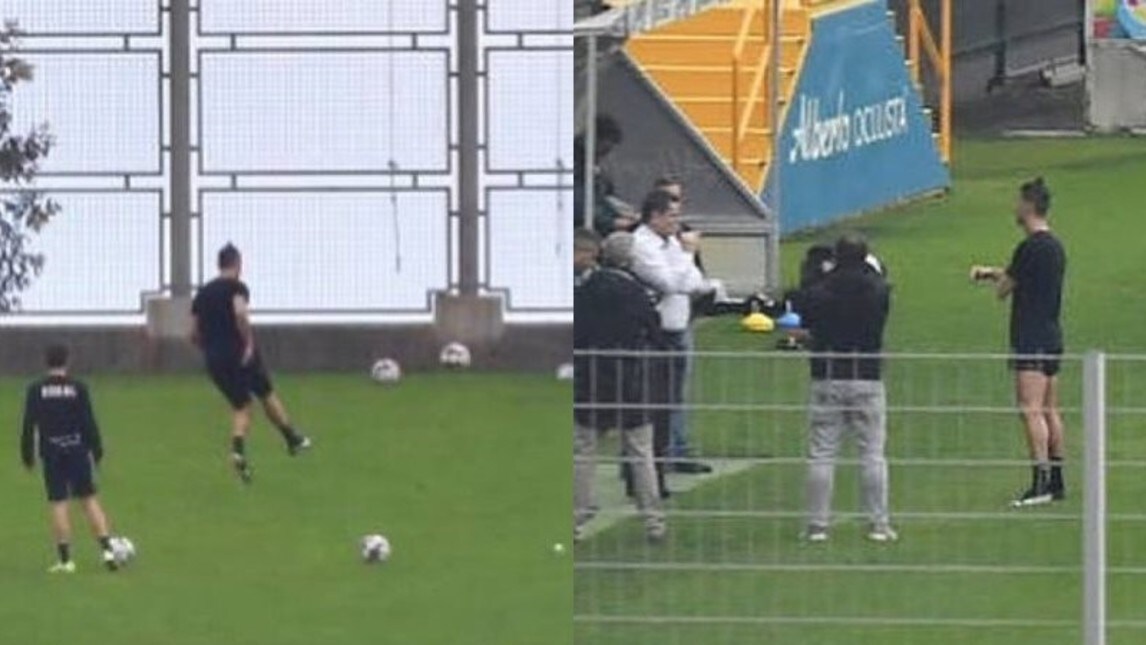 Ronaldo si allena in campo: tiri in porta nella sua Madeira