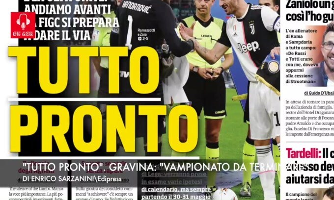 “Tutto pronto”. Gravina: “Chiuderemo la stagione"