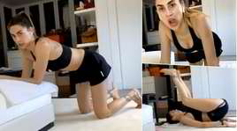 Melissa Satta, allenamento durissimo in diretta