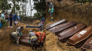 Coronavirus, fosse comuni in Brasile