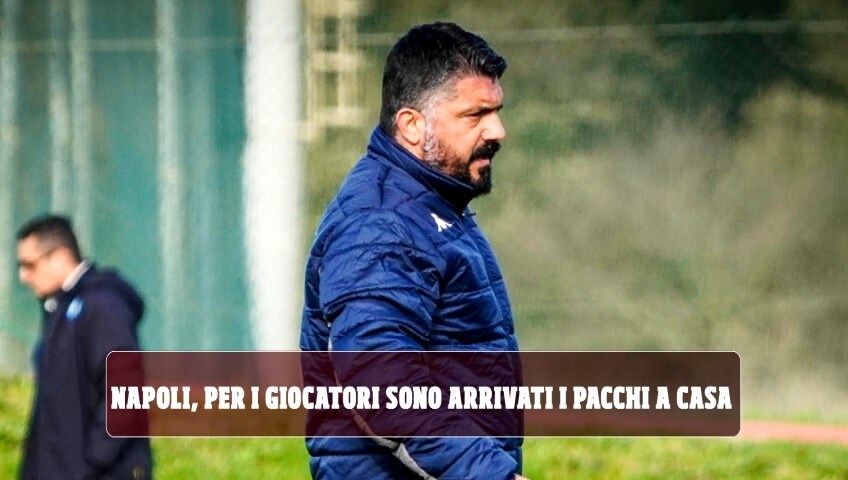 Napoli, per i giocatori sono arrivati i pacchi a casa