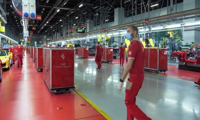 Ferrari: la produzione torna a pieno regime VIDEO