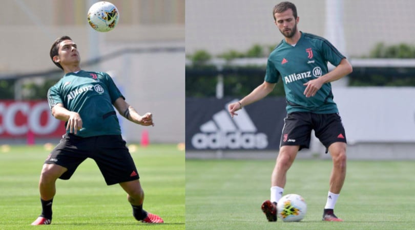 Juve, Dybala e Pjanic in campo alla Continassa