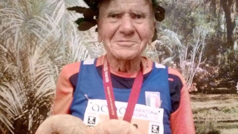 Angelo Squadrone, 91 anni, podista: “Nel '35 la malaria, quest'anno ho saltato Roma, sogno i mondiali in Canada”.