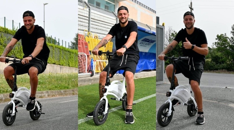 Lazio, a Formello duro lavoro. E Milinkovic arriva in monopattino!